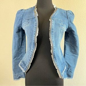 Cropped vintage jean jacket